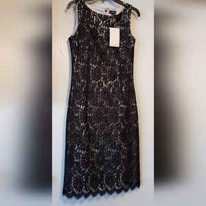 Brand New Never worn Ann Taylor Black lace and cream dress